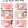 DIY Cookies Baking Plastic Pan Decorating Plate Rotating Table Round Cake Stand Tool Cake Rotary Turntable